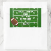 最大8行のテキストを含むサッカースタンプ 長方形シール (バッグ)