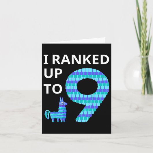 最大9誕生日ビデオゲームラマPinata Biにランク カード (正面)