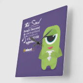 最大 – 正方形クロック スクエア壁時計 (傾斜)