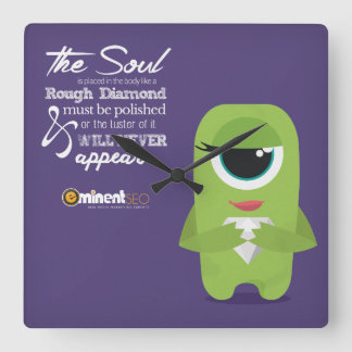 最大 – 正方形クロック スクエア壁時計