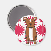 最大 |熱帯レッドラウンドマグネット マグネット (正面/裏面)