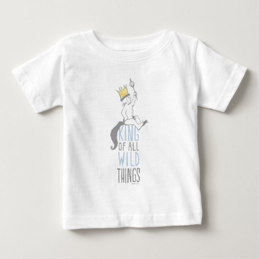 最大 | The King of All Wild Things - Blue ベビーTシャツ (正面)