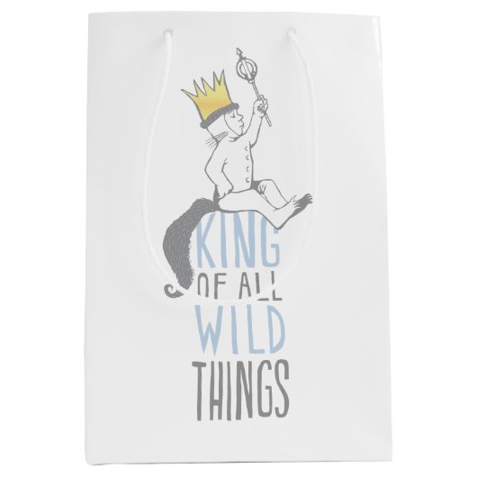 最大 | The King of All Wild Things - Blue ミディアムペーパーバッグ (正面)