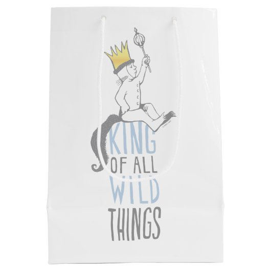 最大 | The King of All Wild Things - Blue ミディアムペーパーバッグ (裏面)