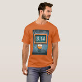 最大Piまでチョーク： 3.14ギークモード有効化 Tシャツ (正面フル)