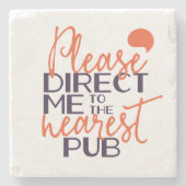 最寄おもしろいりのパブに案内して下さい ストーンコースター (正面)