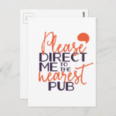 最寄おもしろいりのパブに案内して下さい ポストカード (正面/裏面)