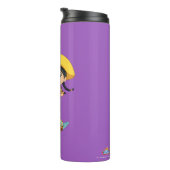 最小およびクローバー | ハッピー女性のカーボーイ&ブロントサウルスライド タンブラー (回転右)