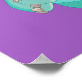 最小およびクローバー | ハッピー女性のカーボーイ&ブロントサウルスライド ポスター (角)