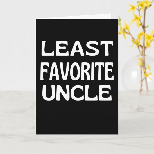 最小お気に入りの伯父おもしろい一家 カード (黄色い花)