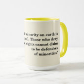 最小の少数民族に対するAynランド引用文 マグカップ (正面右)