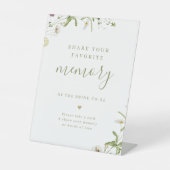 最小の緑のシェア 記憶のブライダルシャワー 台座サイン (正面)