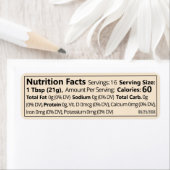 最小の線状蜂蜜の栄養ファクト食品 ラベル (インサイチュ)