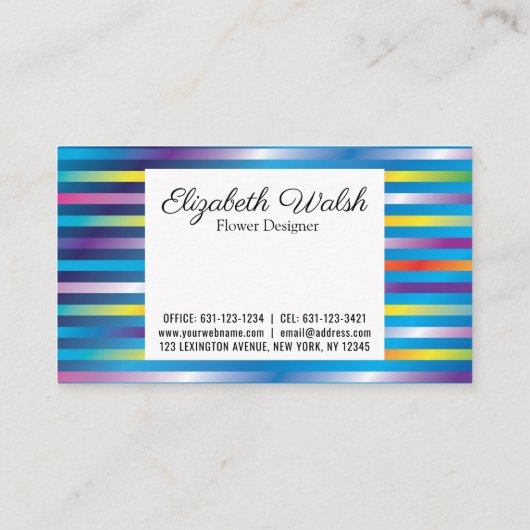 最小エレガントグラデモダンィエントラインデザイン 名刺 (裏面)