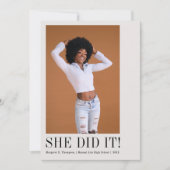 最小クラシック写真卒業 案内状 (正面)