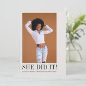 最小クラシック写真卒業 案内状 (スタンド正面)