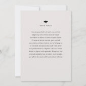 最小クラシック写真卒業 案内状 (裏面)