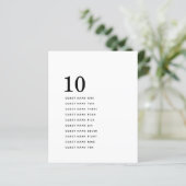 最小シンプル値のゲスト名テーブル番号 (スタンド正面)