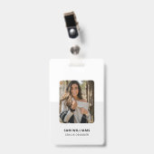 最小シンプル社員ID バッジ (Front with Clip)