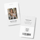 最小シンプル社員ID バッジ (正面＆裏面)