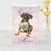 最小ピンハート母 カード (黄色い花)