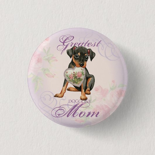 最小ピンハート母 缶バッジ (正面)