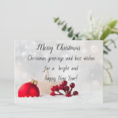 最小モダンクリスマス素朴な写数々の真Holida シーズンカード (スタンド正面)