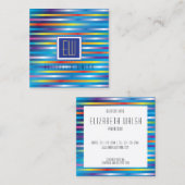 最小モダングラデエレガントーション線デザインSq スクエア名刺 (正面/裏面)