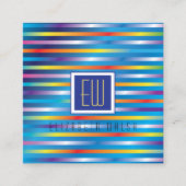 最小モダングラデエレガントーション線デザインSq スクエア名刺 (正面)