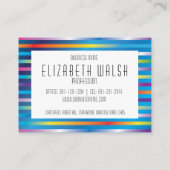 最小モダングラデーショエレガントンのグラデーション線3,5 x 2,5 名刺 (裏面)