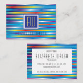 最小モダングラデーショエレガントンのグラデーション線3,5 x 2,5 名刺 (正面/裏面)