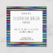 最小モダングラデーショエレガントン線デザイン-2 スクエア名刺 (裏面)