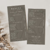 最小モダン的ニュートラルサロン/スパサービスメニュー