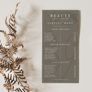 最小モダン的ニュートラルサロン/スパサービスメニュー