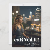 最小モダン看護の卒業発表 招待状 (正面)