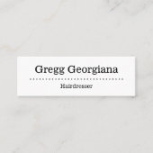 最小主義およびシンプルな美容院の名刺 スキニー名刺 (正面)