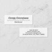 最小主義およびシンプルな美容院の名刺 スキニー名刺 (正面/裏面)