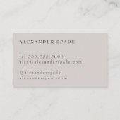 最小主義および不朽: 簿記係のカード 名刺 (裏面)