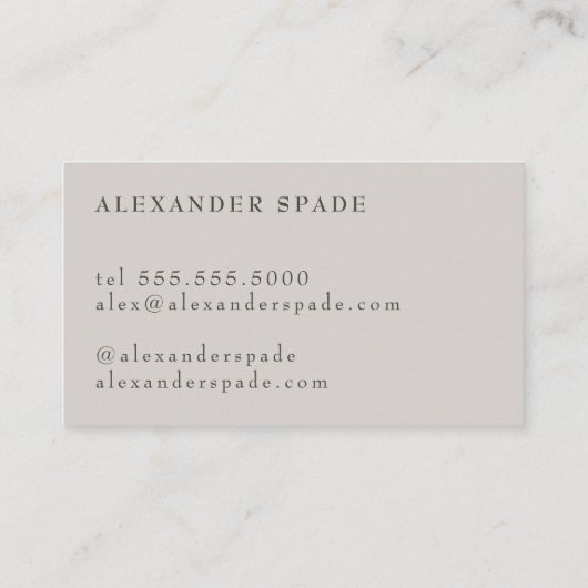 最小主義および不朽: 簿記係のカード 名刺 (裏面)