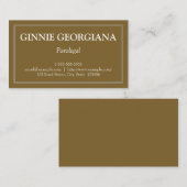 最小主義および明白なパラリーガルの名刺 名刺 (正面/裏面)