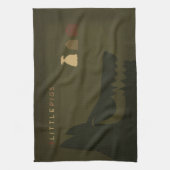 最小主義のおとぎ話| 3匹の小さいブタ キッチンタオル (縦)