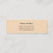 最小主義のきれいでエレガントなメーキャップアーティスト スキニー名刺 (裏面)