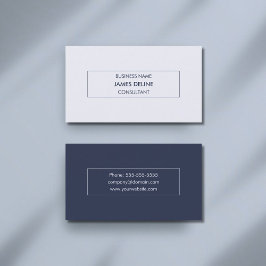 最小主義のきれいで青いフレームのコンサルタント 名刺