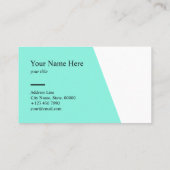 最小主義のきれいなティール(緑がかった色)のタイプエラーの名刺 名刺 (裏面)