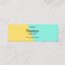 最小主義のきれいなティール（緑がかった色）のタイプエラーの小型名刺