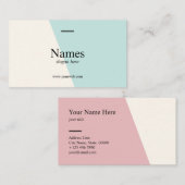 最小主義のきれいなパステル調のタイプエラーの名刺 名刺 (正面/裏面)