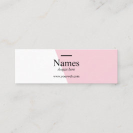 最小主義のきれいなパステル調のタイプエラーの小型名刺 スキニー名刺
