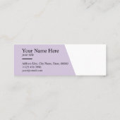 最小主義のきれいなパステル調のタイプエラーの小型名刺 スキニー名刺 (裏面)