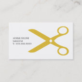 最小主義のきれいなホワイトゴールドは美容師を切ります 名刺 (正面)
