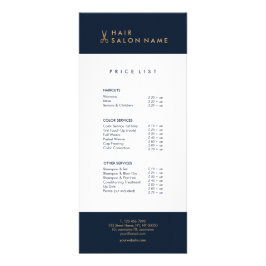 最小主義のきれいな金ゴールドのはさみのヘアーサロンのスタイリスト ラックカード